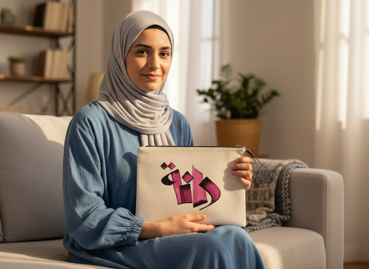 Personalized Arabic Carryall Pouch (25x33 cm)