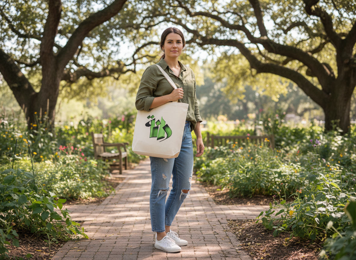 Elegant Arabic Tote Bag - Personalized Calligraphy Designs for Daily Use