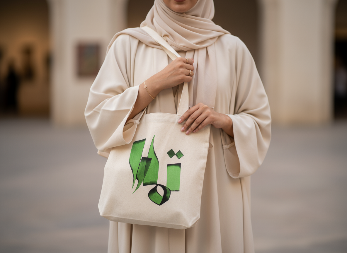 Elegant Arabic Tote Bag - Personalized Calligraphy Designs for Daily Use