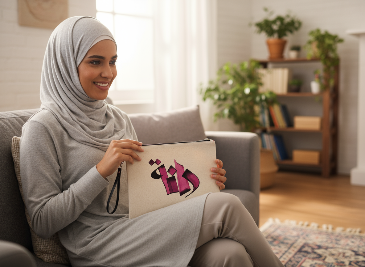 Personalized Arabic Carryall Pouch (25x33 cm)