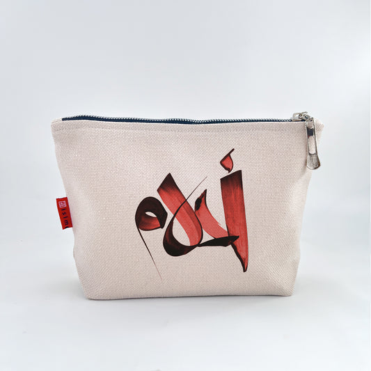 Personalized Arabic Name Canvas Pouch – Custom Calligraphy Pencil & Makeup Bag (16×25 cm / 6.3×9.8 in)