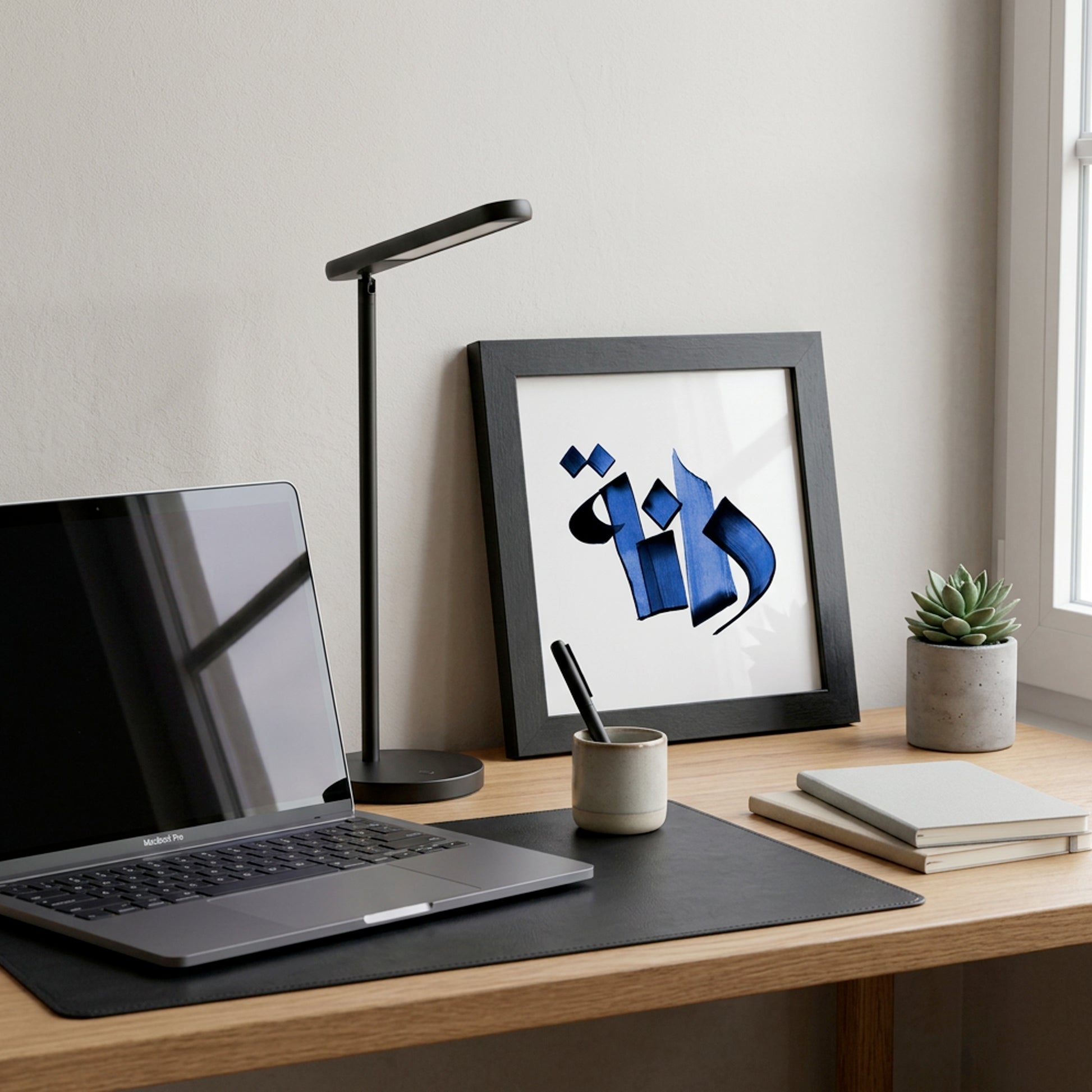 Personalized Arabic calligraphy frame with a custom name printed in white on sheet metal, 17x17 cm |